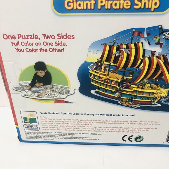 The Learning Journey Puzzle Giant Pirate Ship 30 Pc Floor Puzzle 3' x 2' NEW - Picture 7 of 7